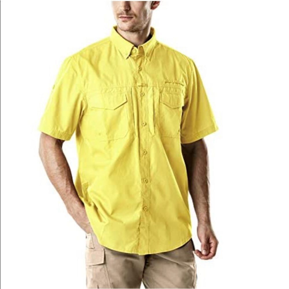 CQR Fishing Gear UPF 50+ Short-Sleeve Yellow size L